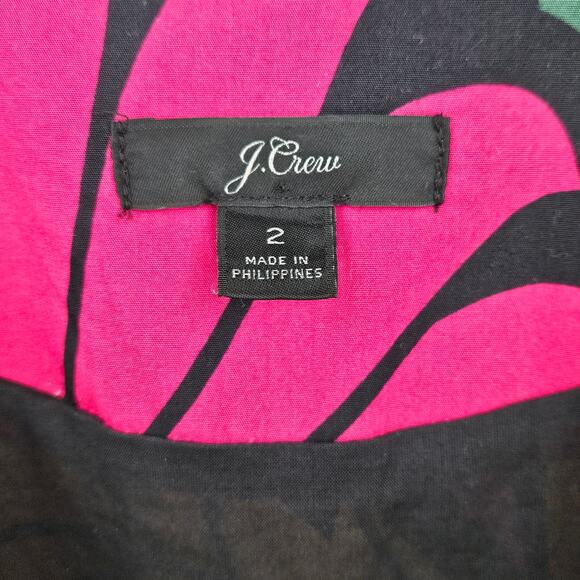 J Crew Floral Tiered Long Sleeve Dress Size US‎ 2 Colorful Long Sleeve - Picture 8 of 15